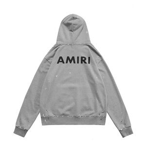 AMIRI Army Paint Hoodie Heather Grey